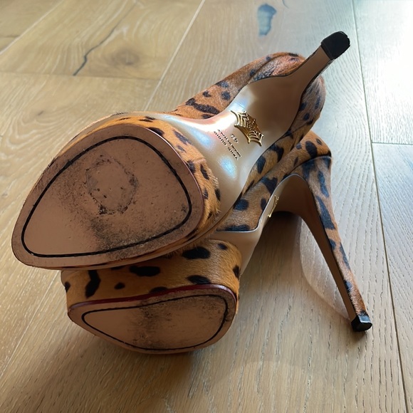 Good Condition: No box,no bag Charlotte Olympia leopard platform heels - Picture 5 of 5